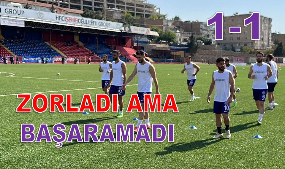 52 ORDUSPOR MARDİN'DEN 1 PUANLA DÖNÜYOR