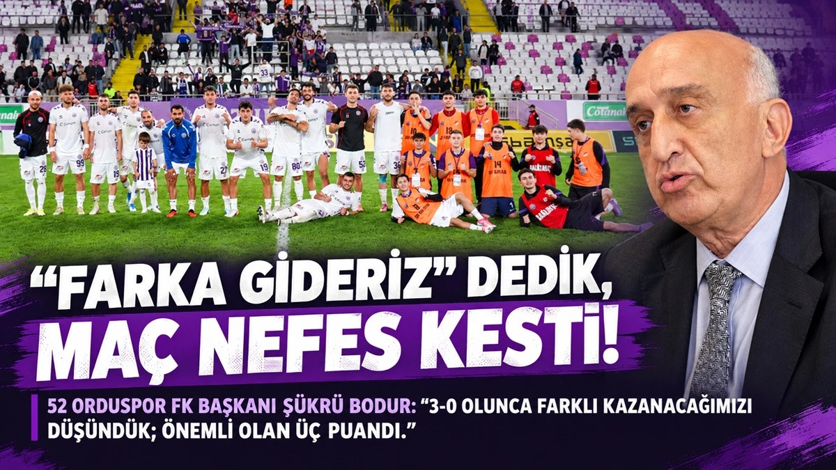 Bodur'dan Ma&ccedil; Sonu A&ccedil;ıklaması: 3-0 Oldu, Farka Gidecek Dedik