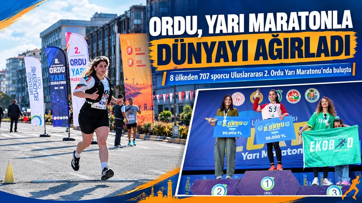 707 Sporcunun Katıldığı Ordu Yarı Maratonu Nefes Kesti