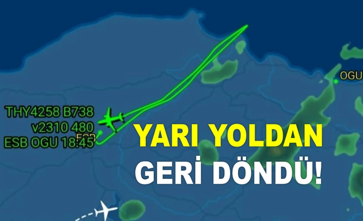 ANKARA'DAN ORDU'YA GELEN UÇAK SAMSUN'DAN GERİ DÖNDÜ