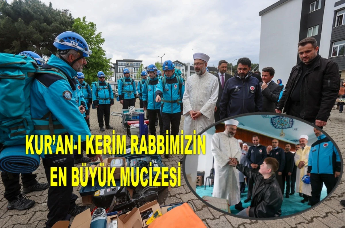 BAŞKAN ERBAŞ ORDU'DA ARAMA KURTARMA EKİBİYLE