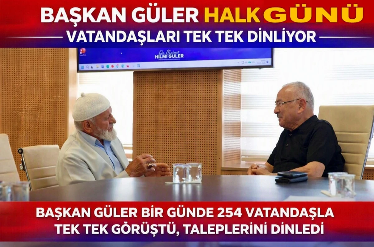 Başkan G&uuml;ler, Bir G&uuml;nde 254 Vatandaşı Dinledi