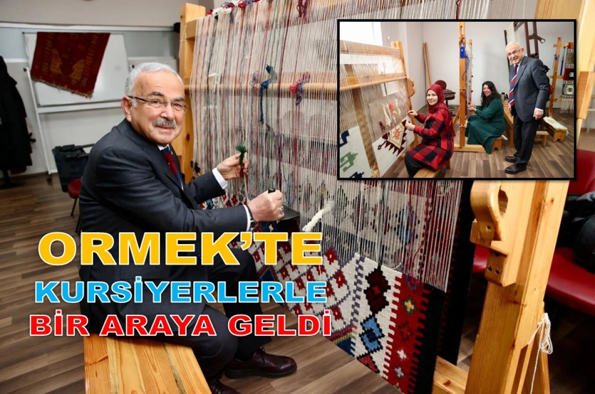 Başkan G&uuml;ler, Kilim Tezgahının Başına Ge&ccedil;ti
