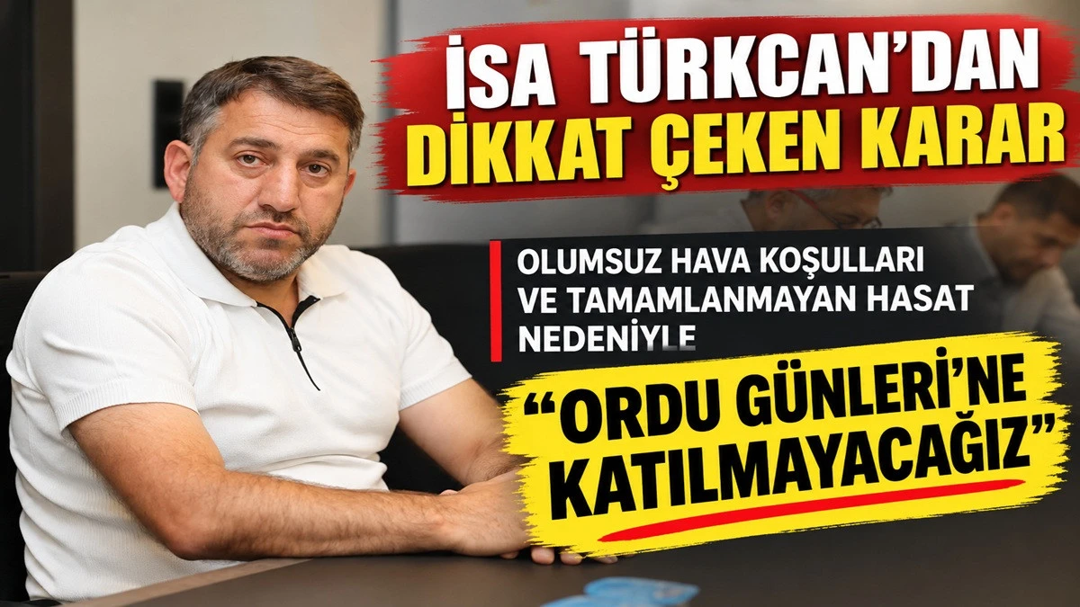 Başkan T&uuml;rkcan'dan Rest: Ulubey Ordu G&uuml;nleri&rsquo;ne Katılmayacak