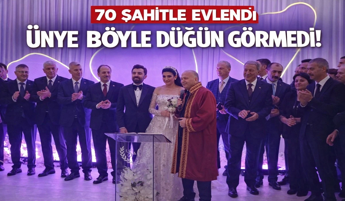Binlerce Davetli &Uuml;nye&rsquo;de Tarihi Nikaha Tanıklık Etti