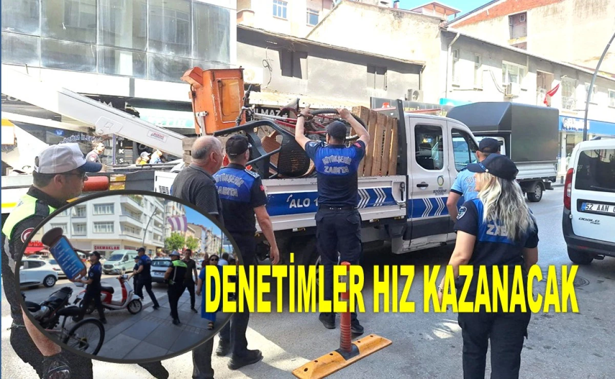 BÜYÜKŞEHİR ZABITASI KALDIRIM İŞGALİNE SON VERİYOR