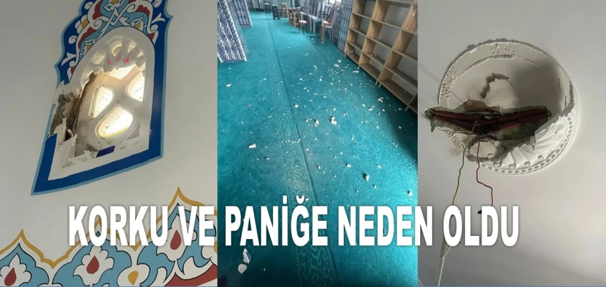 CAMİYE DÜŞEN YILDIRIM AZ KALSIN FACİAYA YOL AÇIYORDU