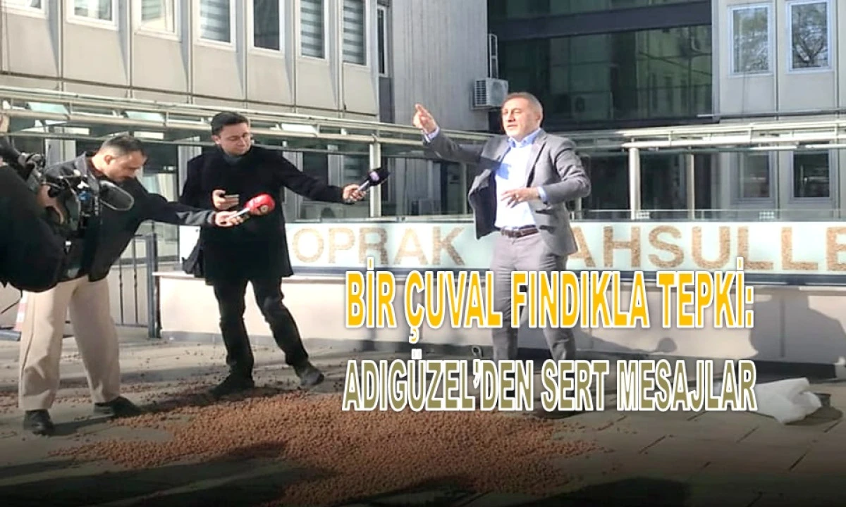 Adıg&uuml;zel TMO&rsquo;nun &Ouml;n&uuml;nde Bir &Ccedil;uval Fındık D&ouml;kt&uuml;
