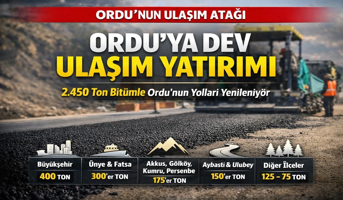 Dev Ulaşım Hamlesi: Ordu&rsquo;da Ulaşıma Tarihi Destek