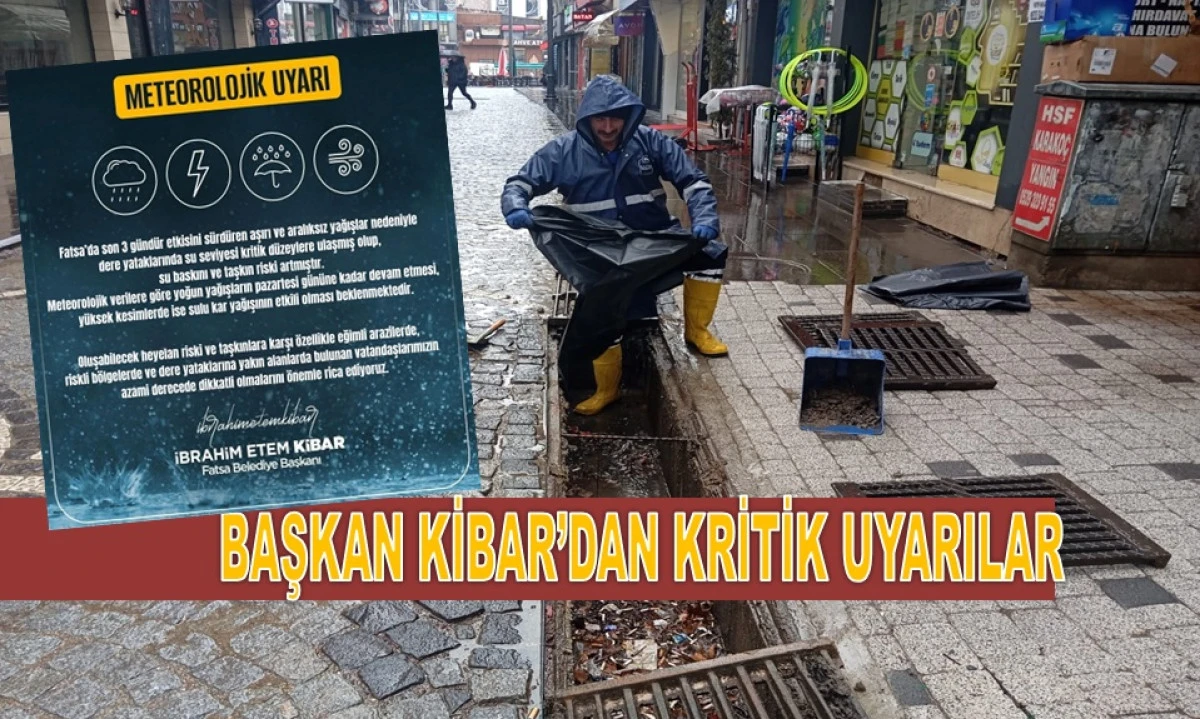 Fatsa&rsquo;da Sel ve Heyelan Alarmı: Vatandaşlara &Ccedil;ağrı