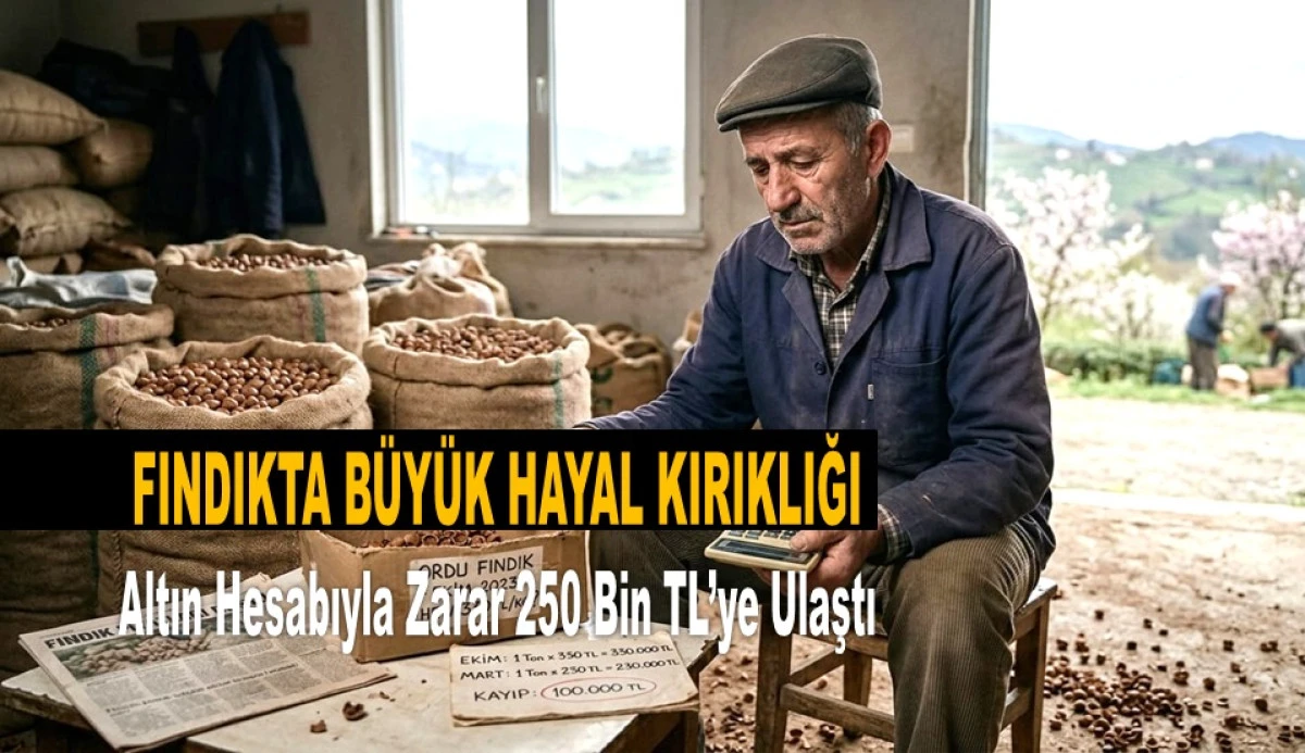 Fındıkta Bekleyen &Uuml;retici Tonda 100 Bin TL Kaybetti