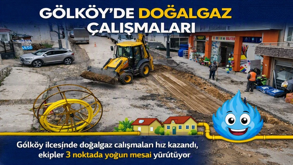 G&ouml;lk&ouml;y'&uuml;n Y&uuml;zde 80'i Doğalgaza Kavuşuyor!
