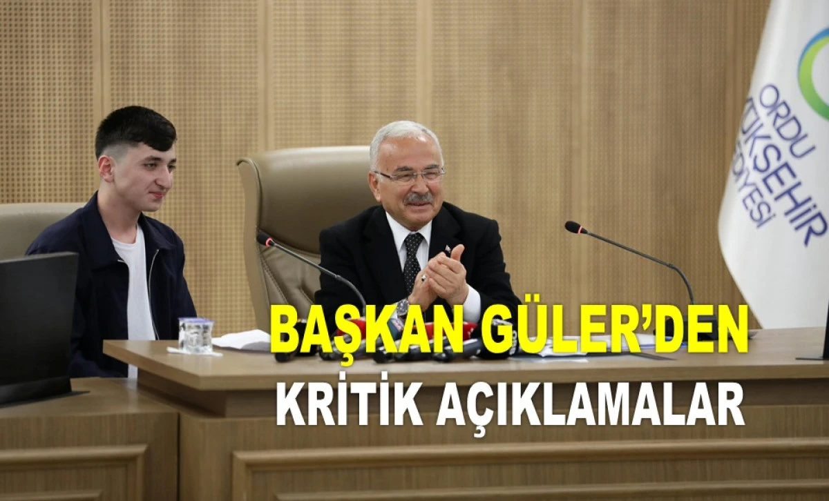 GÜLER: ORDU'YA AVM VE FUAR ALANI YAPILACAK