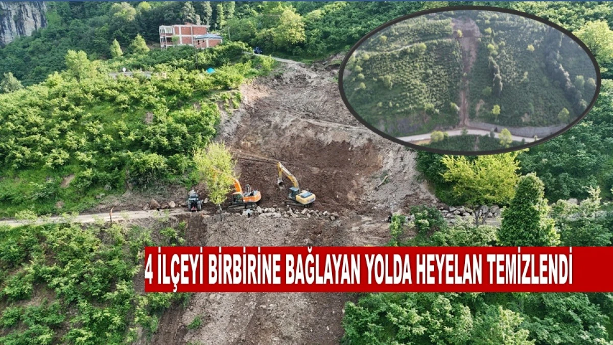 Heyelandan Kapanan Fatsa-Aybastı Yolu Temizlendi
