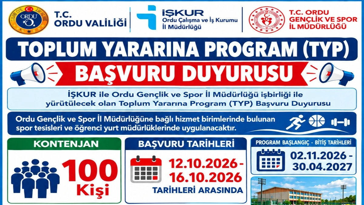 İŞKUR Aracılığıyla Ordu&rsquo;da 100 Kişi İstihdam Edilecek