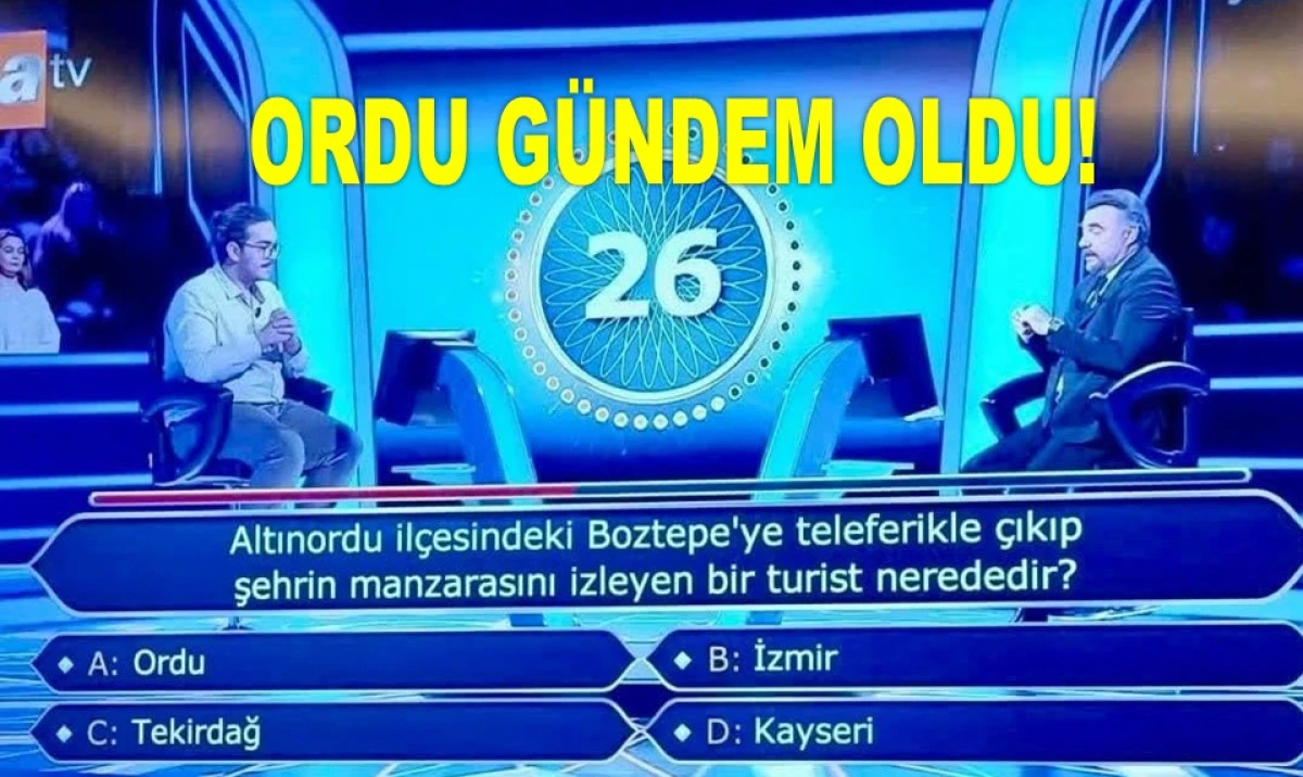 KİM MİLYONER OLMAK İSTER'E ORDU DAMGA VURDU