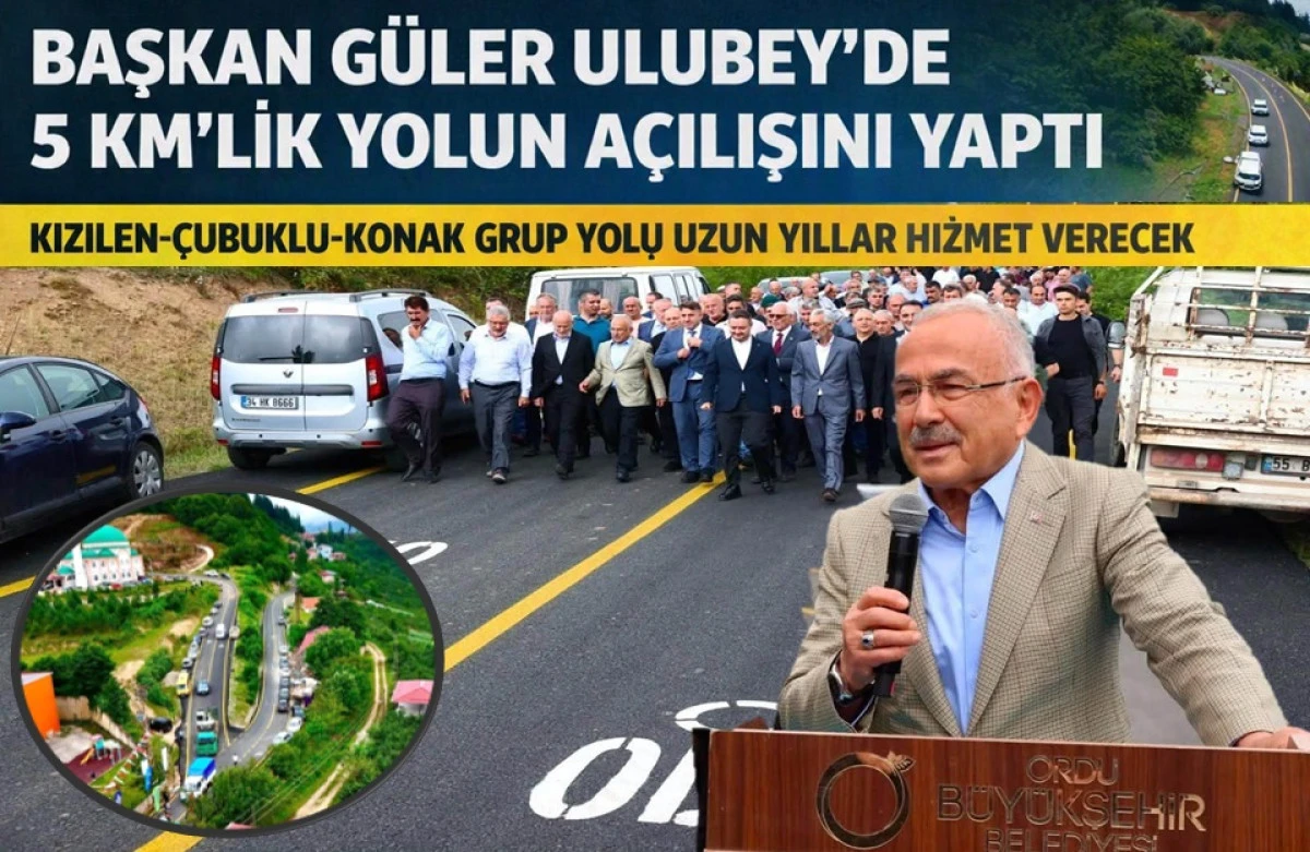 Kızılen‑&Ccedil;ubuklu‑Konak Grup Yolu Hizmete A&ccedil;ıldı