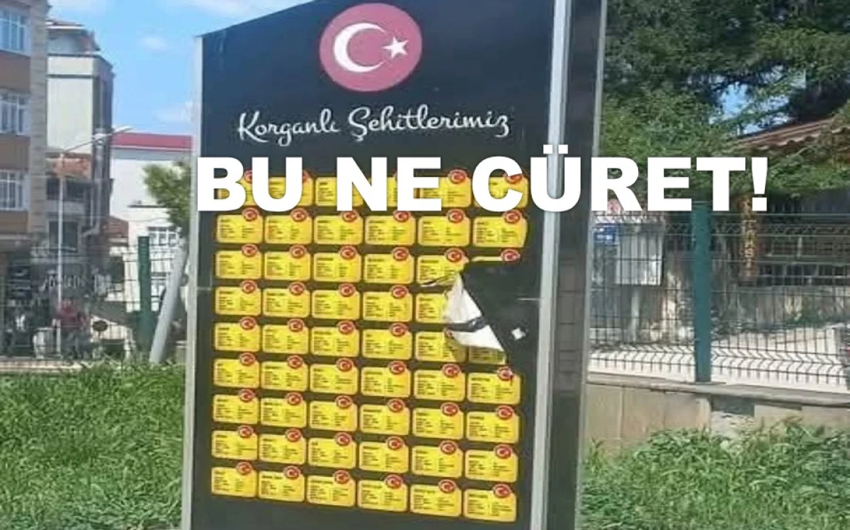 KORGAN'DA ŞEHİTLERİMİZİN ADINA BÜYÜK SAYGISIZLIK