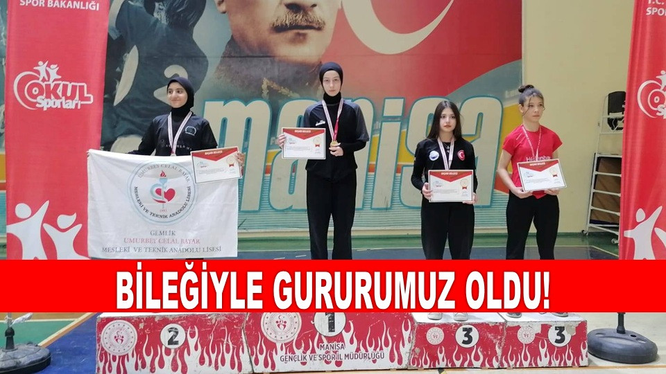 LİSELİ RUKİYE ECRİN UZAN TÜRKİYE BİRİNCİSİ