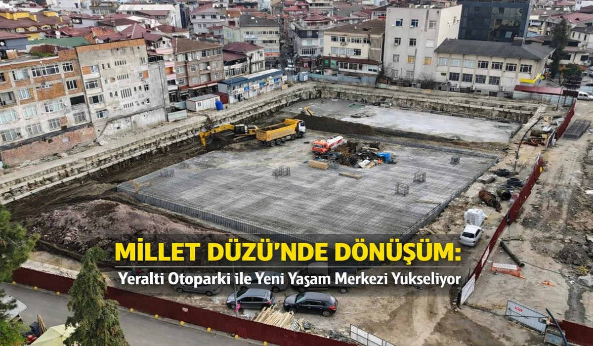 Millet D&uuml;z&uuml; Yeniden Doğuyor: Otopark ve Meydan Bir Arada