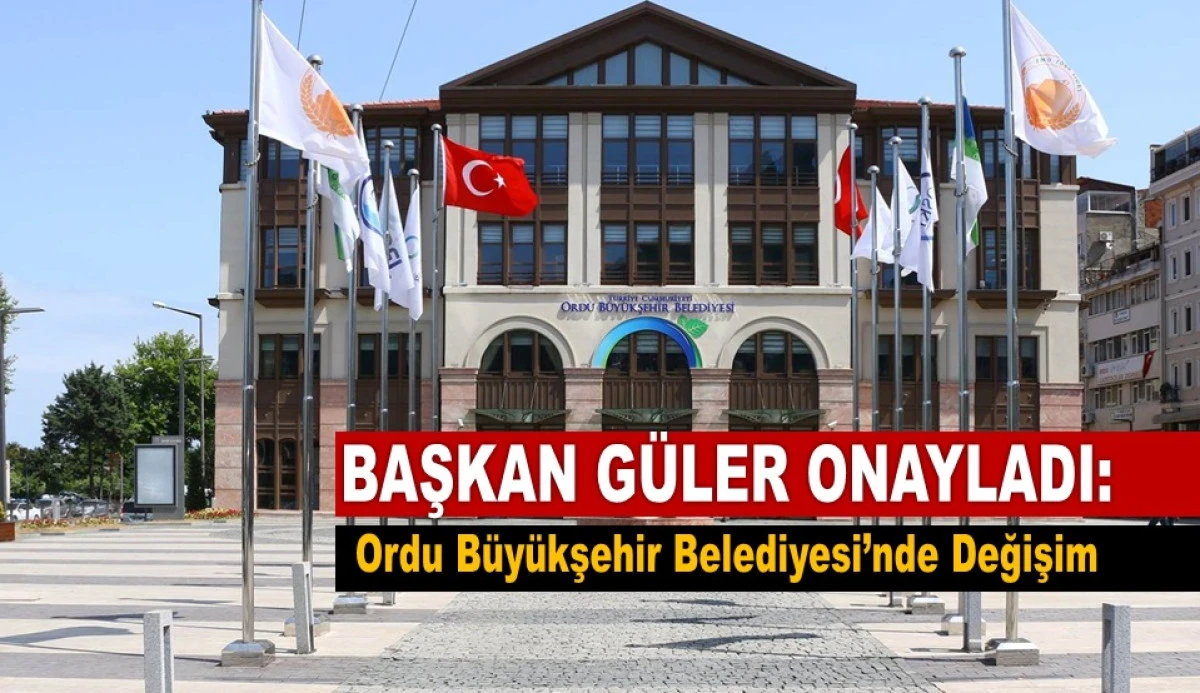 Ordu B&uuml;y&uuml;kşehir'de 5 Daire Başkanı Değişti!
