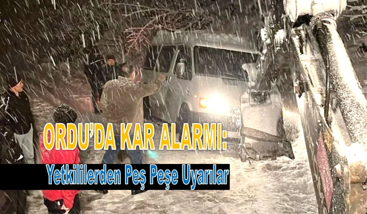 Ordu 'da Y&uuml;ksek Kesimlerde Ulaşıma Kar Engeli
