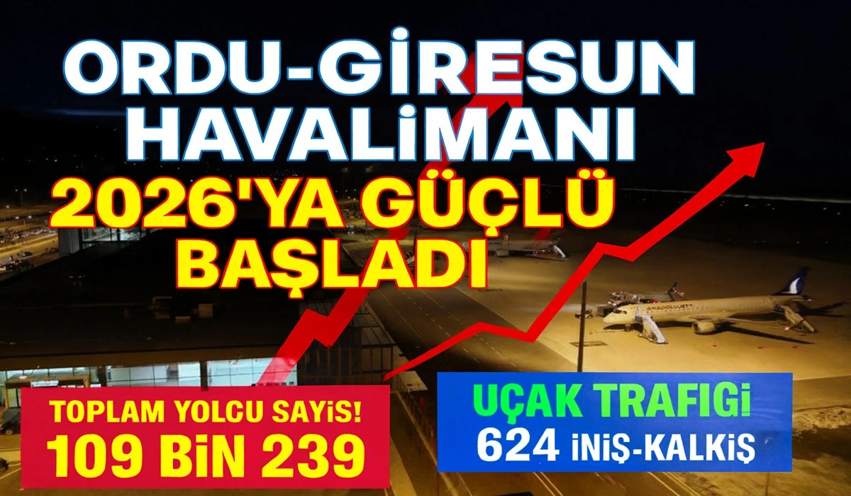 Ordu-Giresun Havalimanı Yeni Yıla Rekorla Başladı