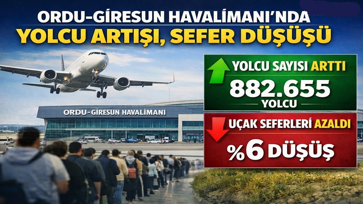 Ordu-Giresun Havalimanı&rsquo;nda Sefer Azalsa da Yolcu Artıyor