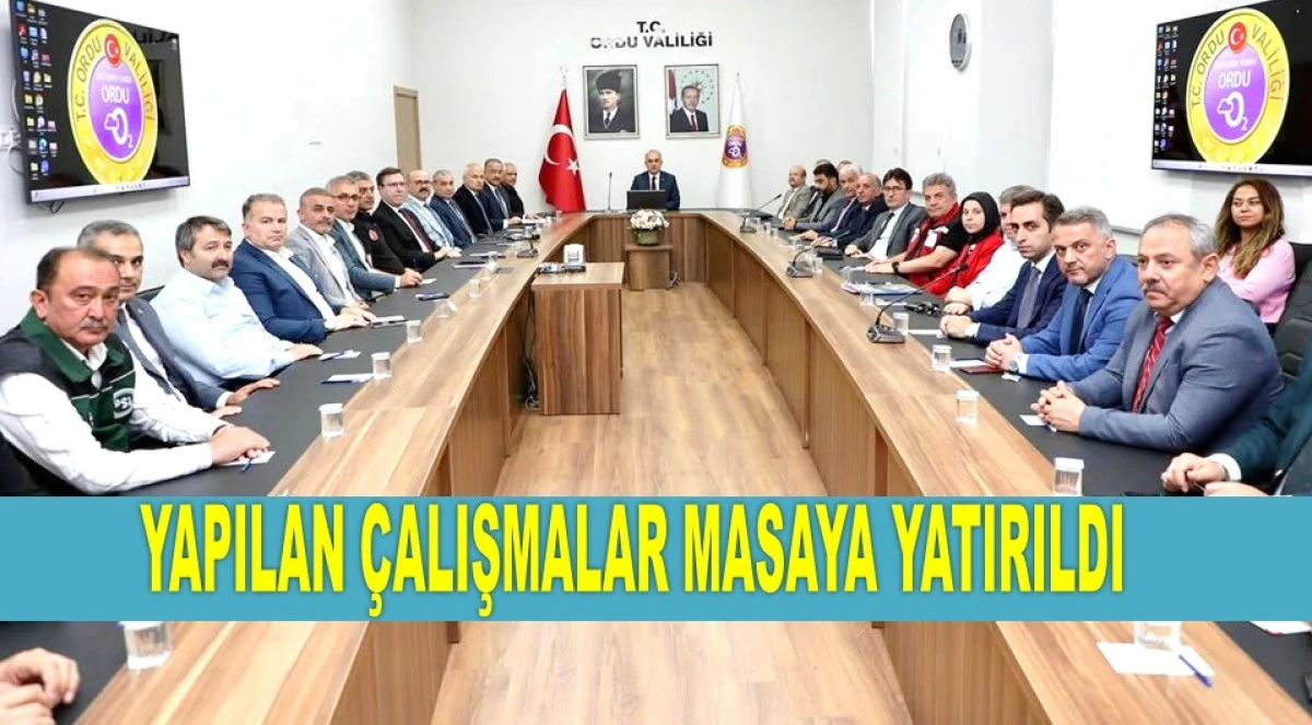 ORDU VALİLİĞİ'NDE ORKENT TOPLANTISI YAPILDI
