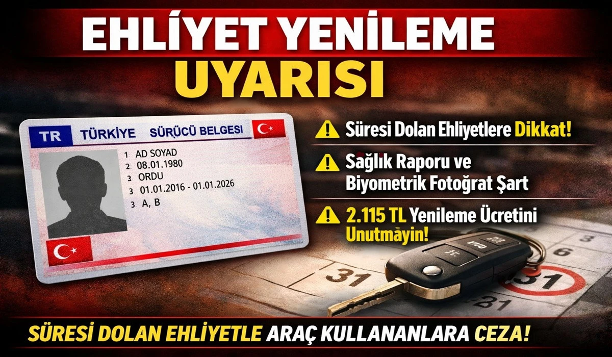 Ordu Valiliği&rsquo;nden Ehliyet Uyarısı: Son Tarihe Dikkat!