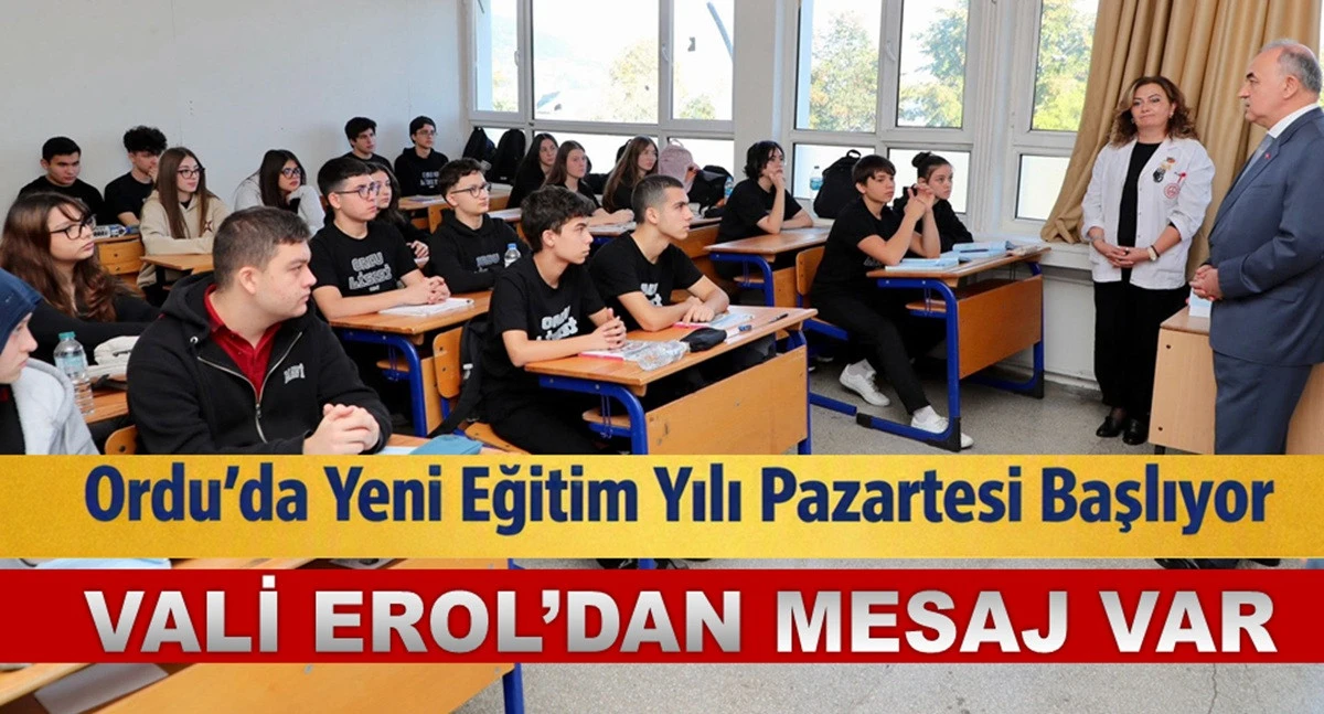 Ordu'da 115 Bin &Ouml;ğrenci Pazartesi Ders Başı Yapıyor