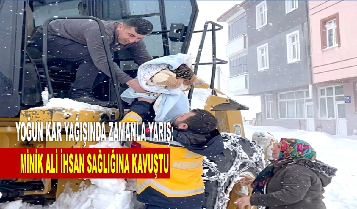 Ordu'da 3 Yaşındaki &Ccedil;ocuk İş Makinesiyle Hastaneye Ulaştırıldı