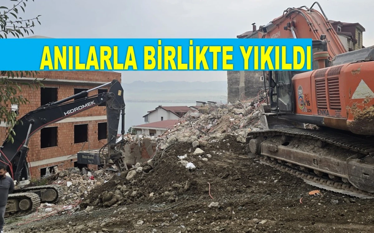 ORDU'DA 5 KATLI BİNANIN YIKIMI TAMAMLANDI