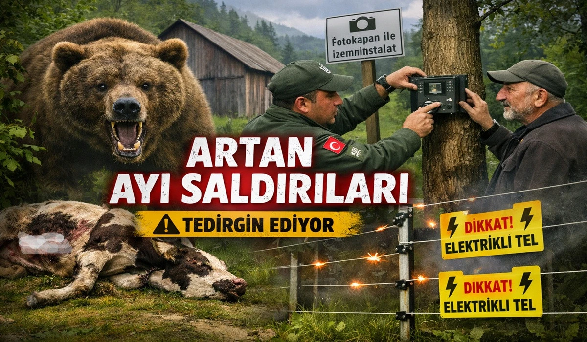 Ordu'da Ayı Saldırılarında 18 Hayvan Telef Oldu