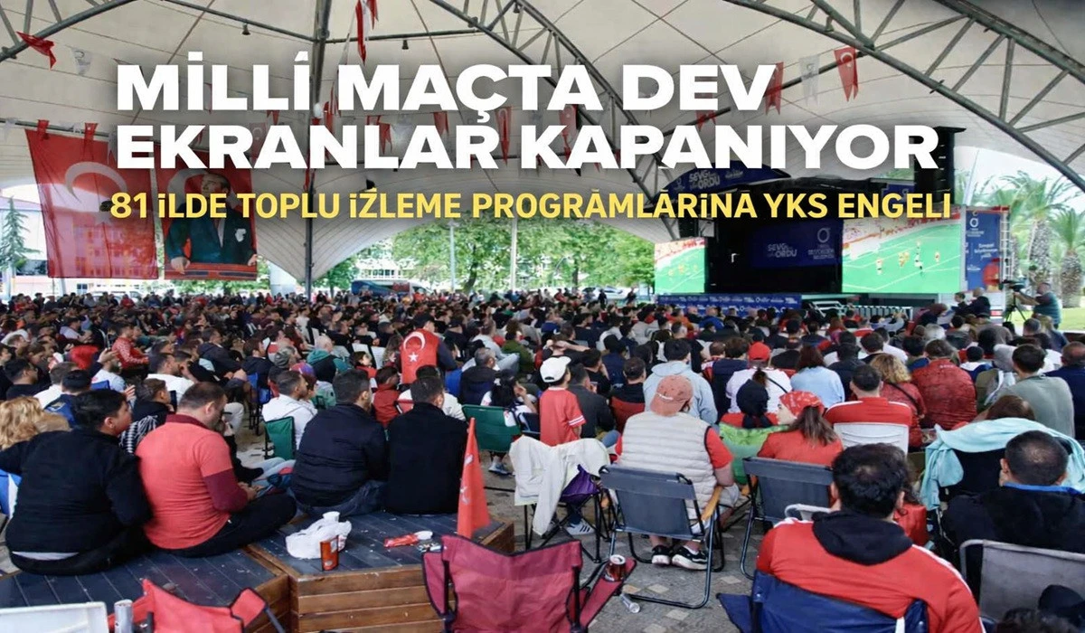 Ordu&rsquo;da Dev Ekran Milli Ma&ccedil; Yayını İptal Edildi!