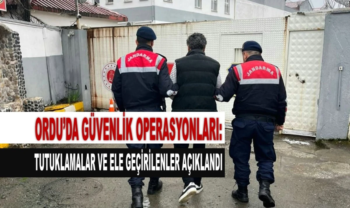 Ordu&rsquo;da Jandarma&rsquo;dan Su&ccedil;lara Darbe: 44 Aranan Yakalandı