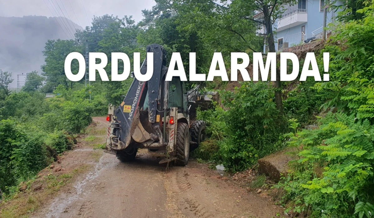 ORDU'DA KUVVETLİ YAĞIŞLAR HEYELANLARA YOL AÇTI!
