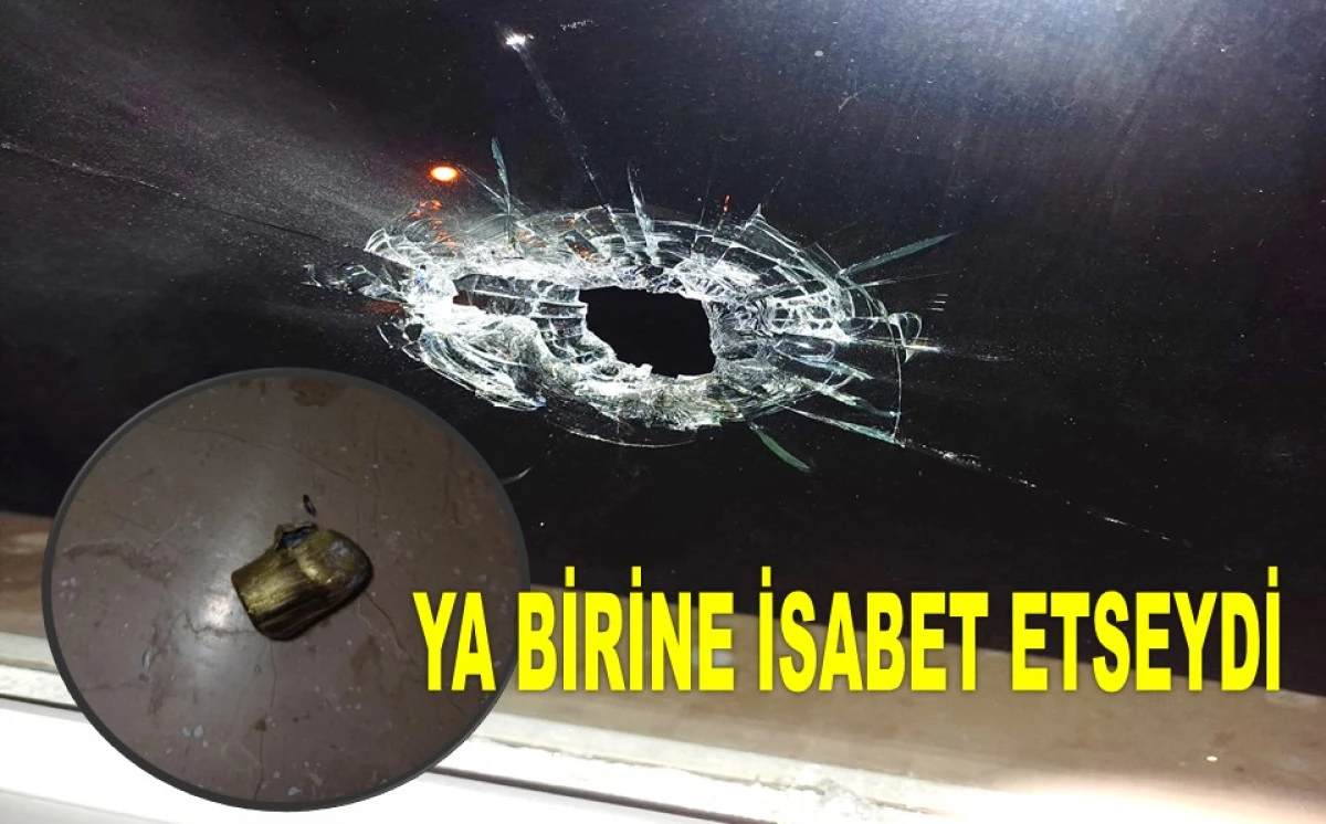 ORDU'DA MAGANDA KURŞUNU EVİN CAMINA İSABET ETTİ