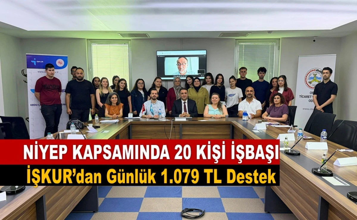 Ordu'da NİYEP Kapsamında 20 Kişi İş Başı Yaptı!