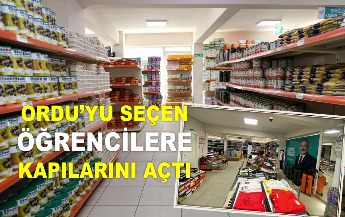 ORDU'DA ÖĞRENCİLER ÜCRETSİZ ALIŞVERİŞ YAPIYOR