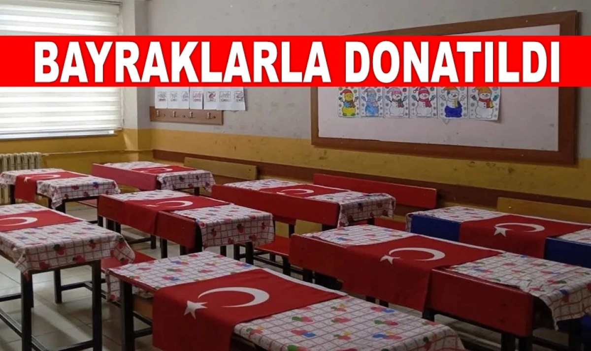 Ordu&rsquo;da Okullar İkinci D&ouml;neme Bayraklarla Başlıyor