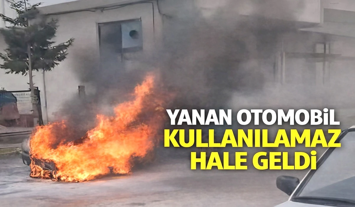 Ordu&rsquo;da Park Halindeki Otomobil Alev Alev Yandı