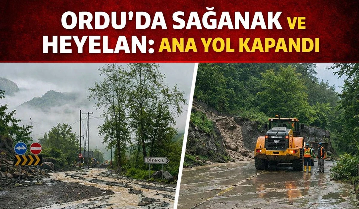 Ordu&rsquo;da Sağanak Alarmı: Aybastı&ndash;Fatsa Yolu Kapandı