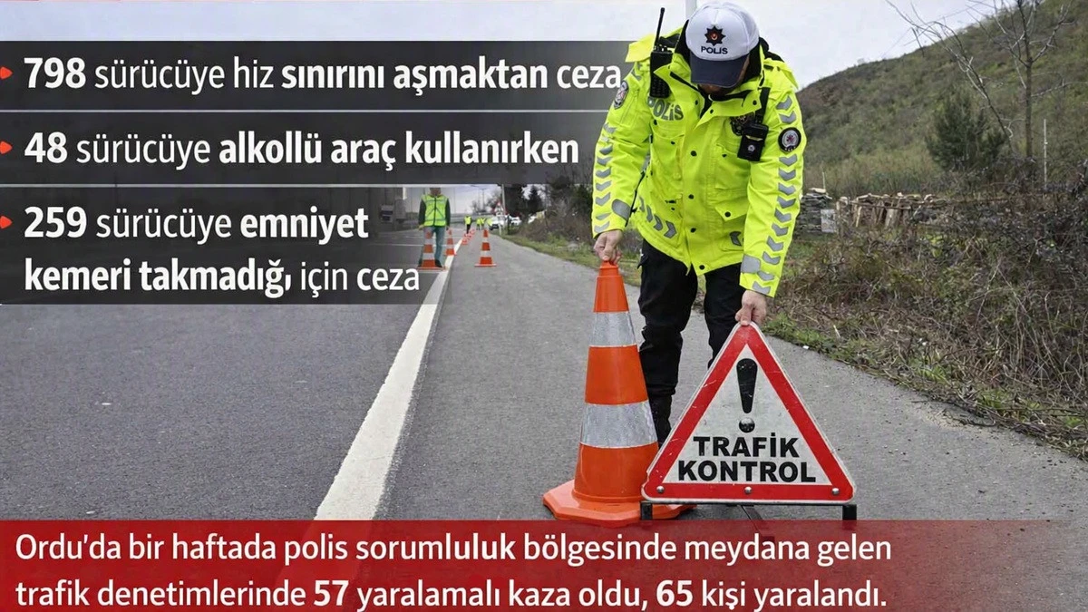 Ordu&rsquo;da Son Bir Haftada 67 Kişi Yaralandı