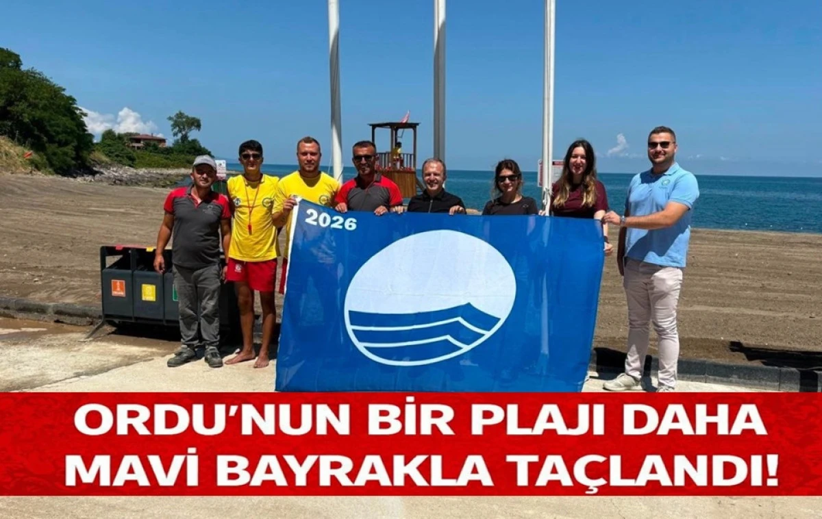 Ordu&rsquo;da Tepealtı Plajı da Mavi Bayrak Aldı