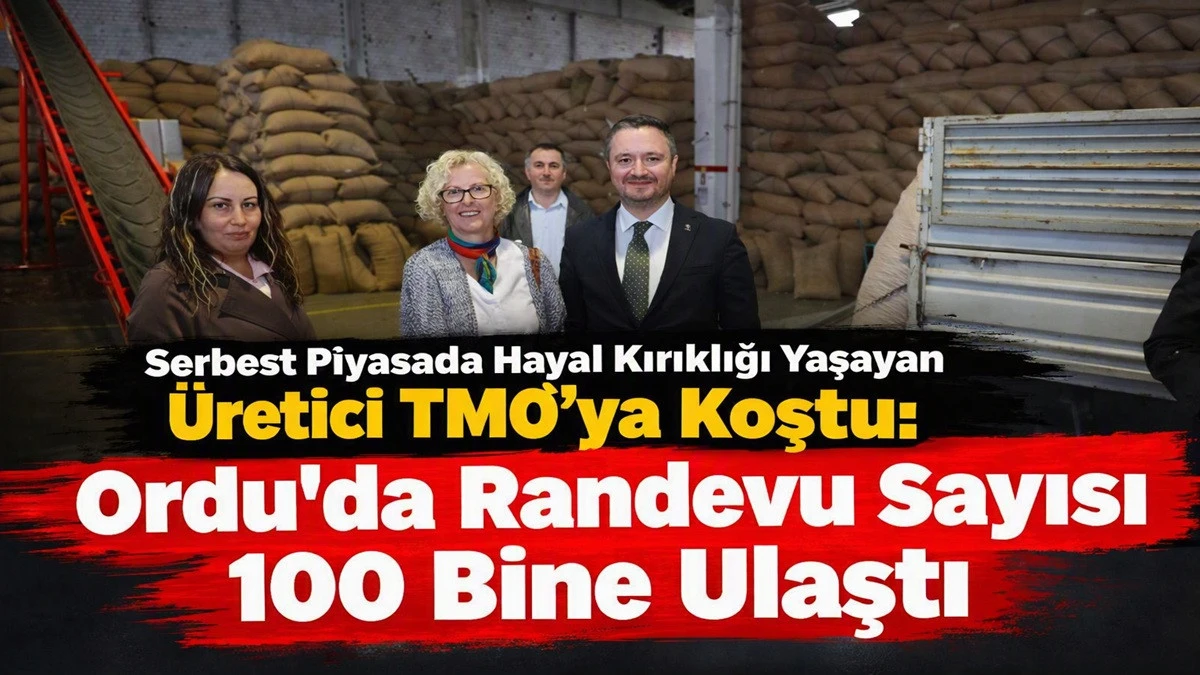 Ordu&rsquo;da TMO'da Randevu Miktarı 100 Bine Tona Ulaştı  