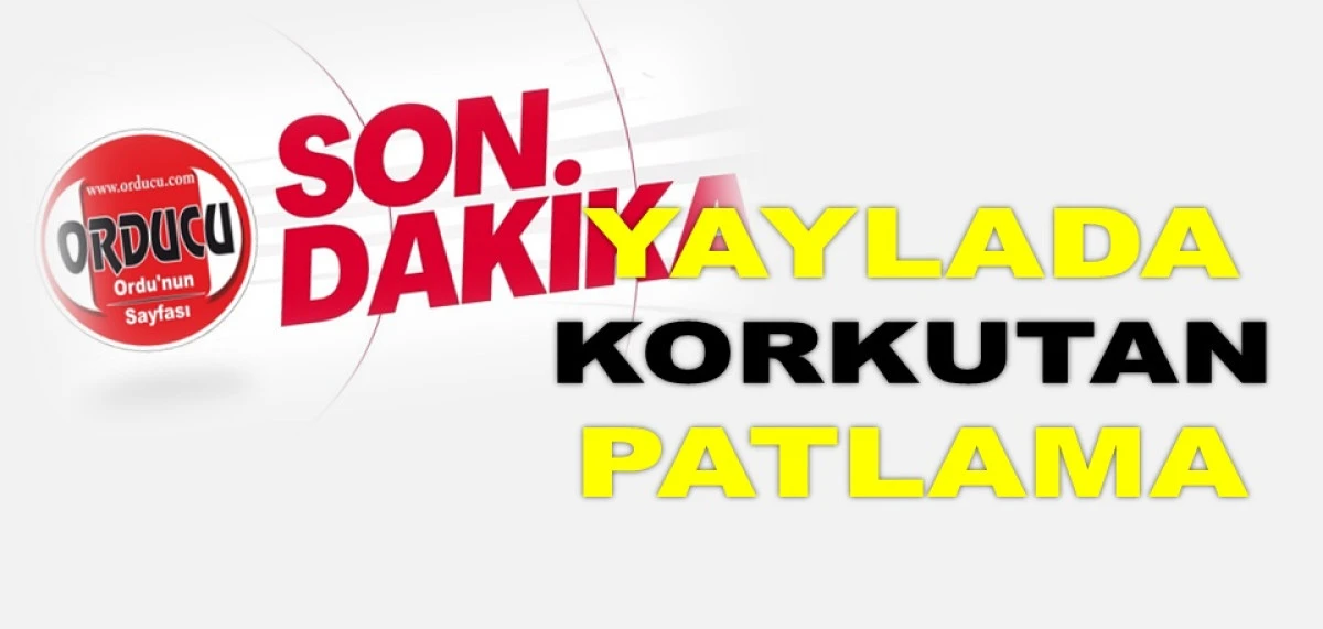 ORDU'DA YAYLA EVİNDE TÜP PATLAMASI SONUCU İKİ KİŞİ YARALANDI