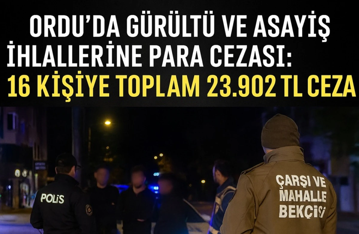 ORDU'DA YURT BASAN VE GÜRÜLTÜ YAPAN SARHOŞLARA CEZA