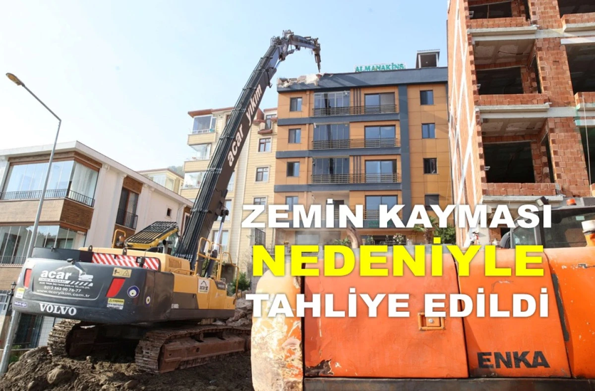 ORDU'DAKİ O BİNANIN YIKIMI KONTROLLÜ ŞEKİLDE SÜRÜYOR