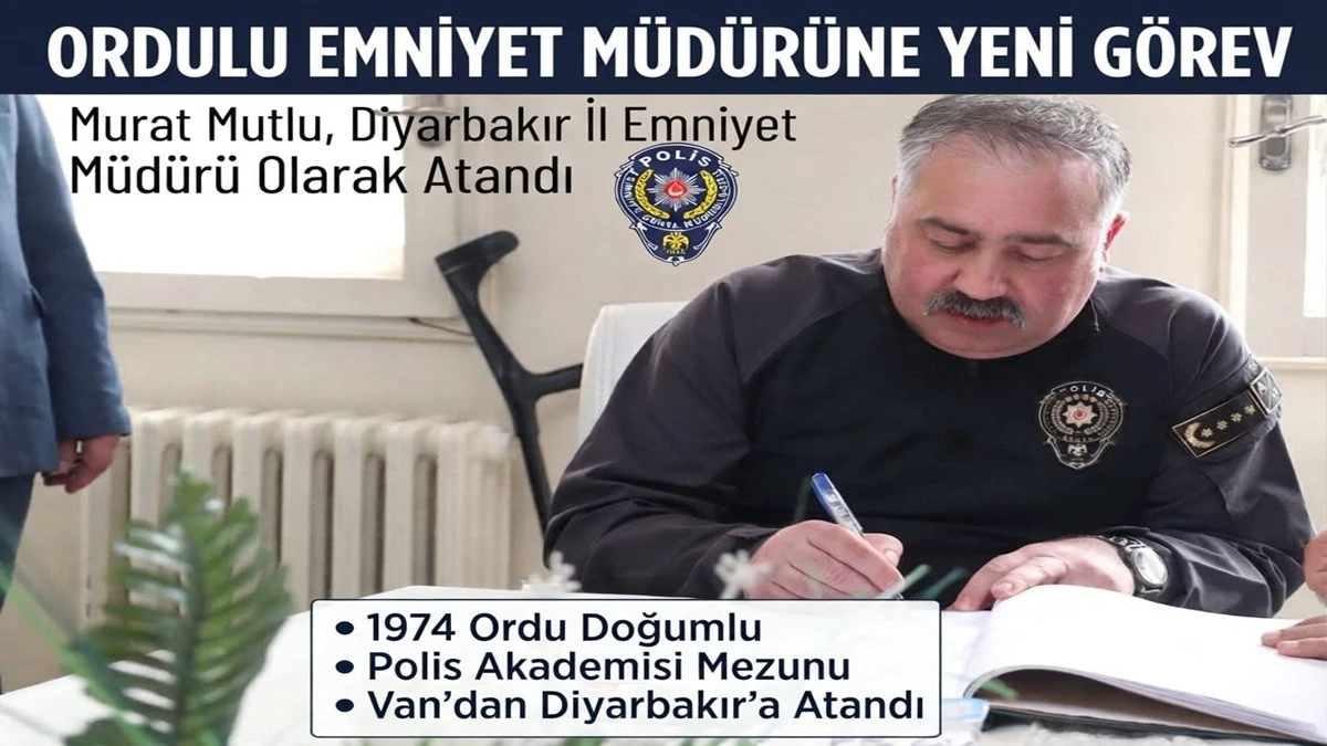 Ordulu Murat Mutlu, Diyarbakır Emniyet M&uuml;d&uuml;r&uuml; Oldu